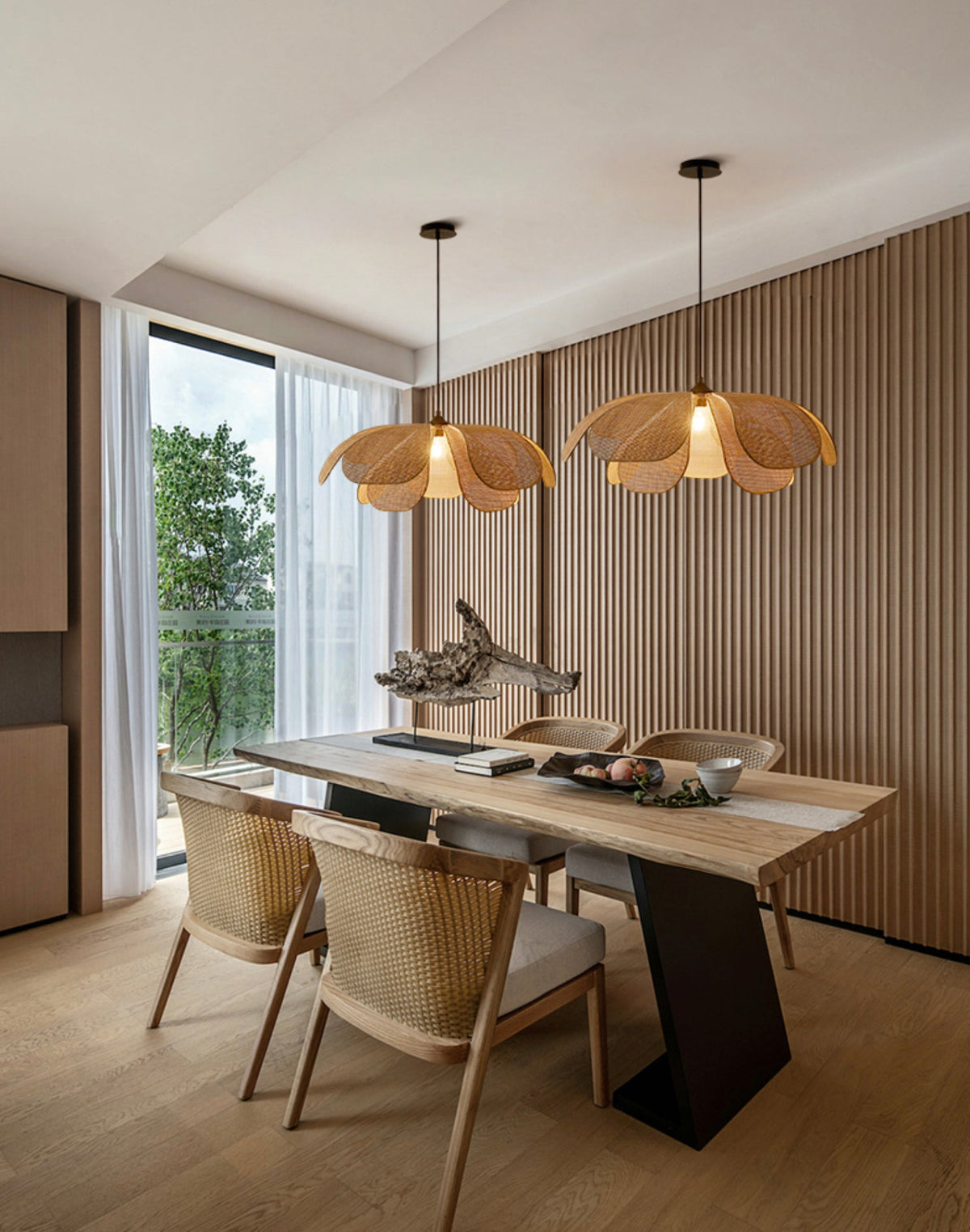 Cefalu Rattan Petals Pendant Light