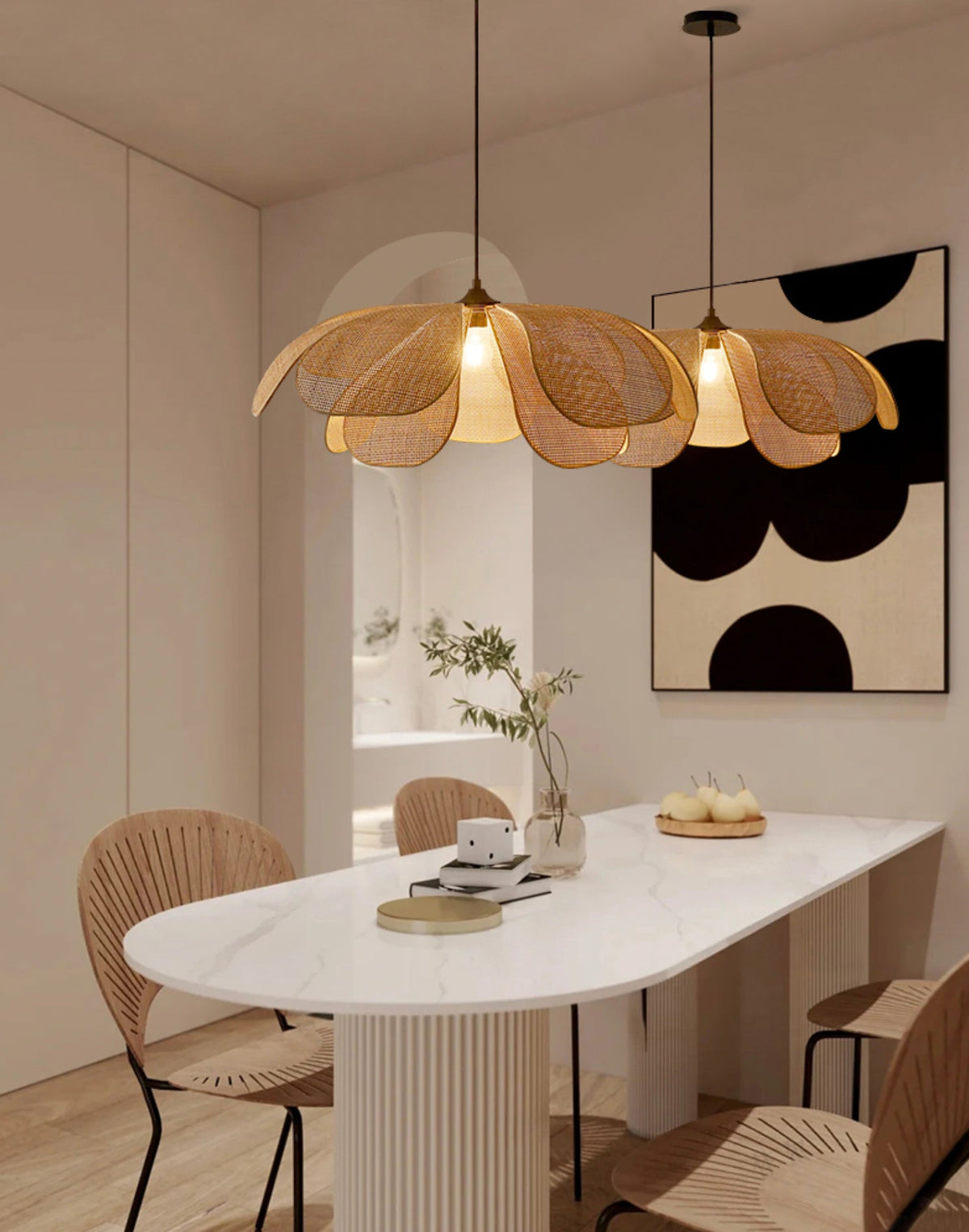 Cefalu Rattan Petals Pendant Light