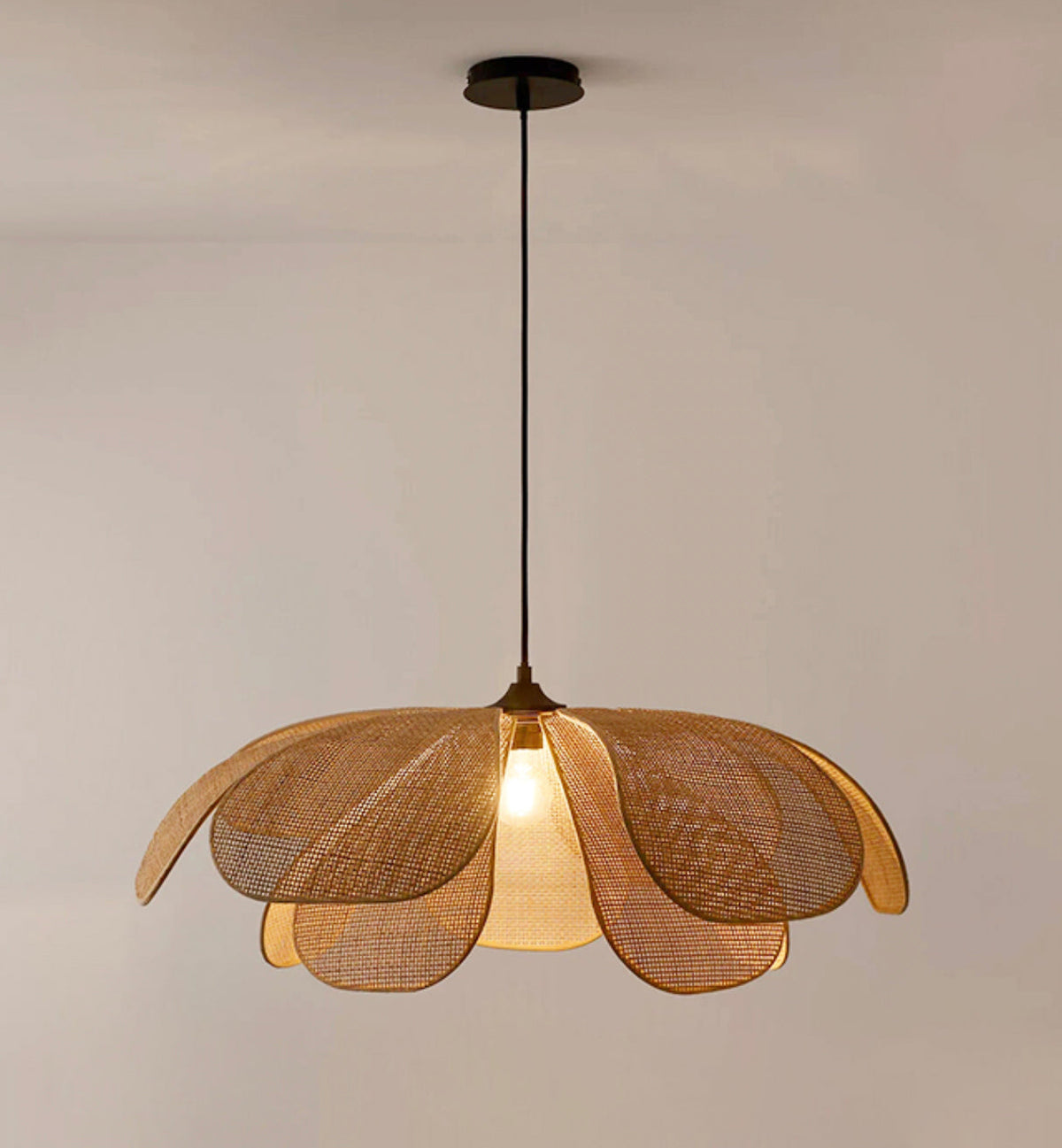 Cefalu Rattan Petals Pendant Light