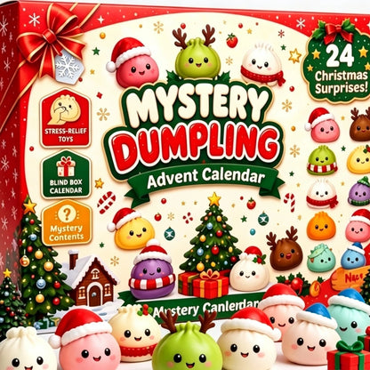 Squishy Advent Calendar – 24 Days of Slow-Rising Dumpling Squishies, Christmas Fidget Toys
