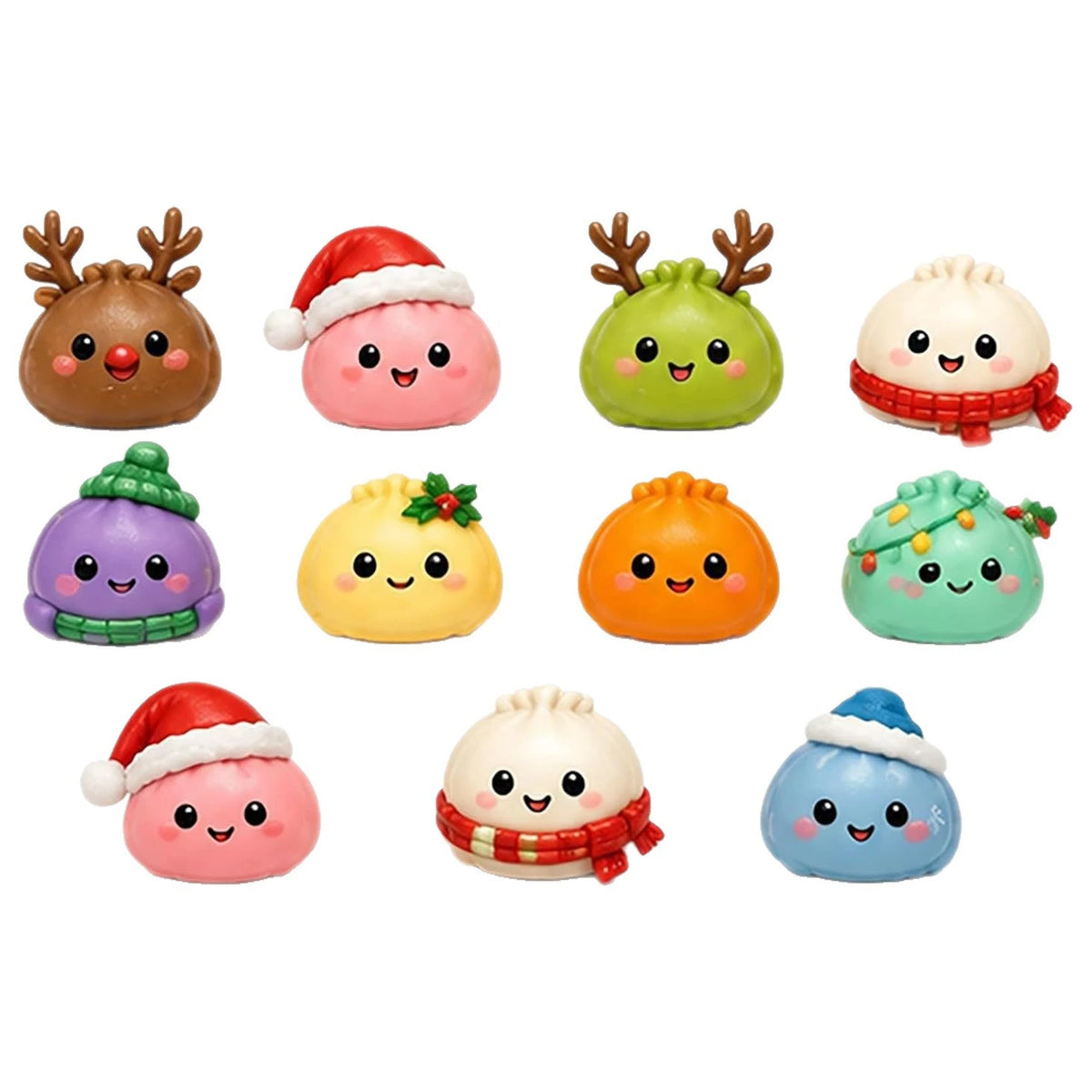 Squishy Advent Calendar – 24 Days of Slow-Rising Dumpling Squishies, Christmas Fidget Toys