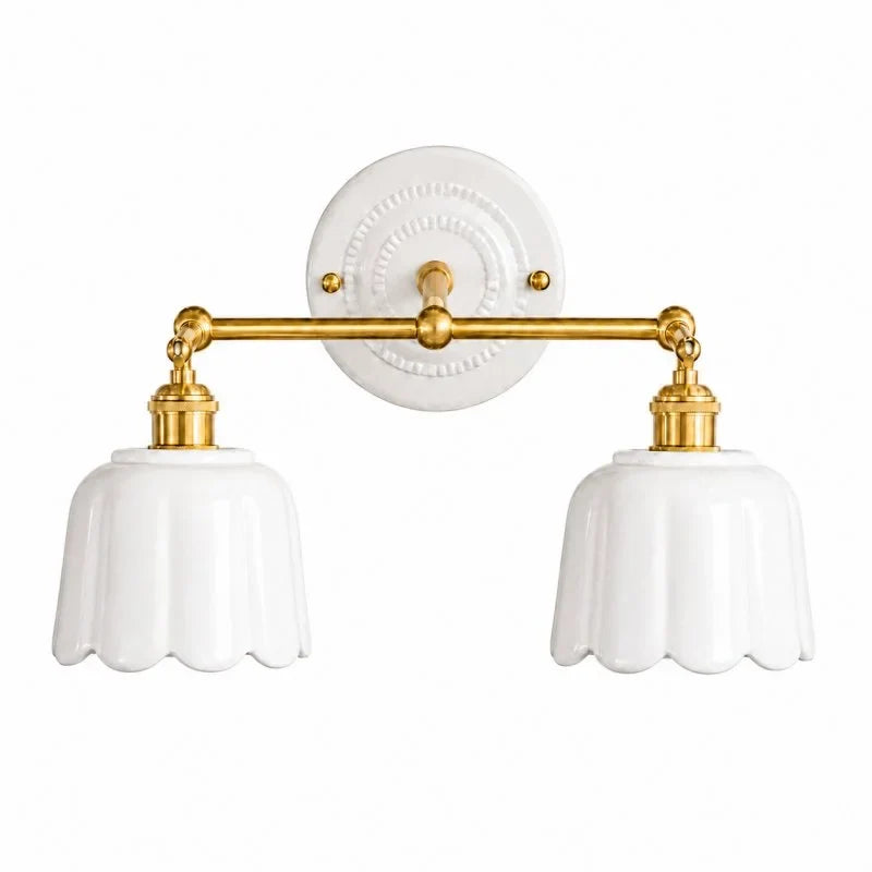 Sidney Vintage Flower Ceramic Wall Sconce
