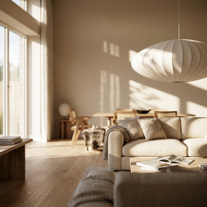 Silk Japanese Wabi Sabi Pendant Light
