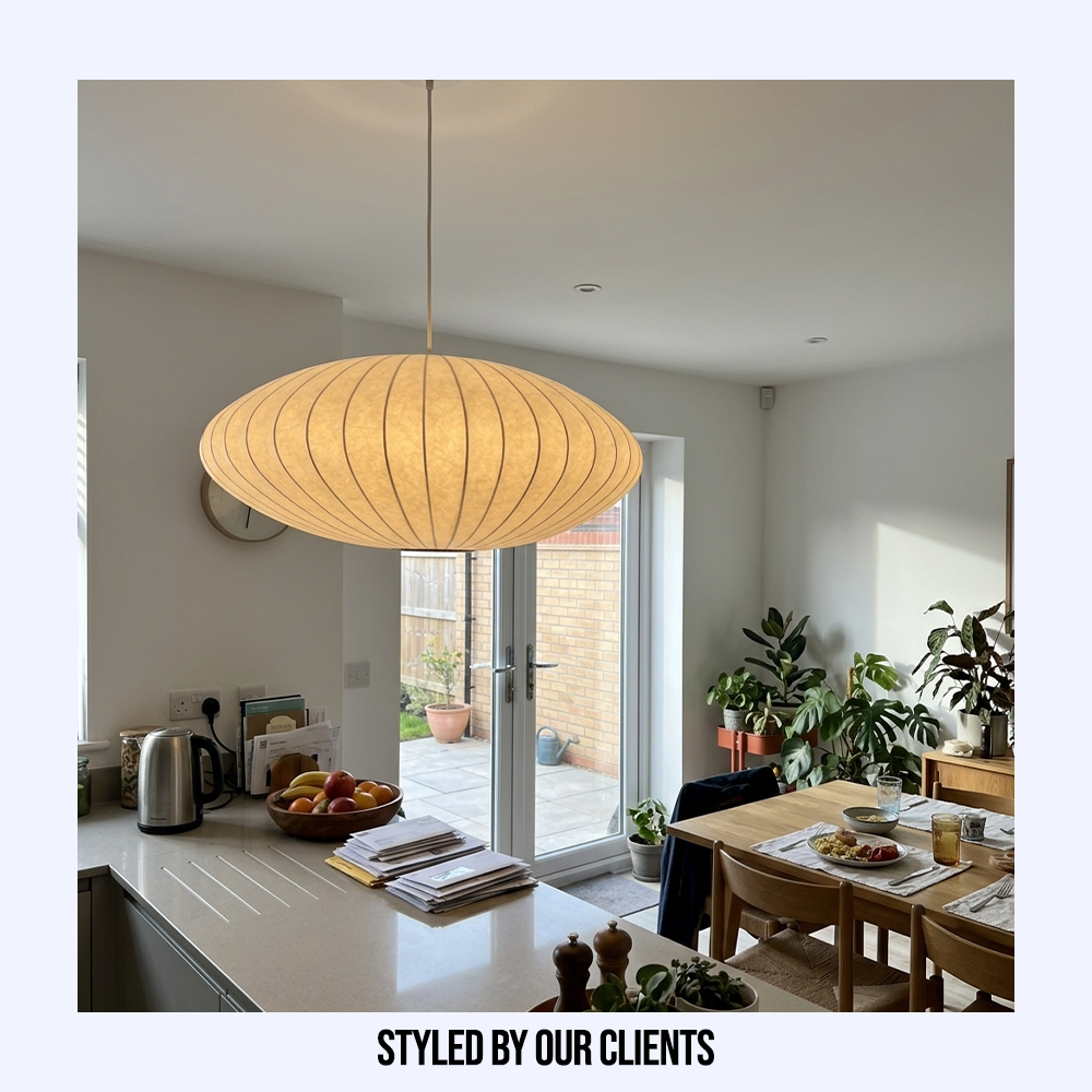 Silk Japanese Wabi Sabi Pendant Light