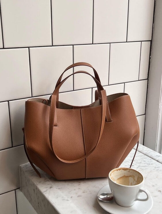 Women's Tote Shoulder Bag – Large Everyday Work & Travel Bag, Brown, Black or Taupe