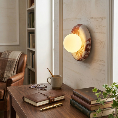 Orli Red Marble Sconce