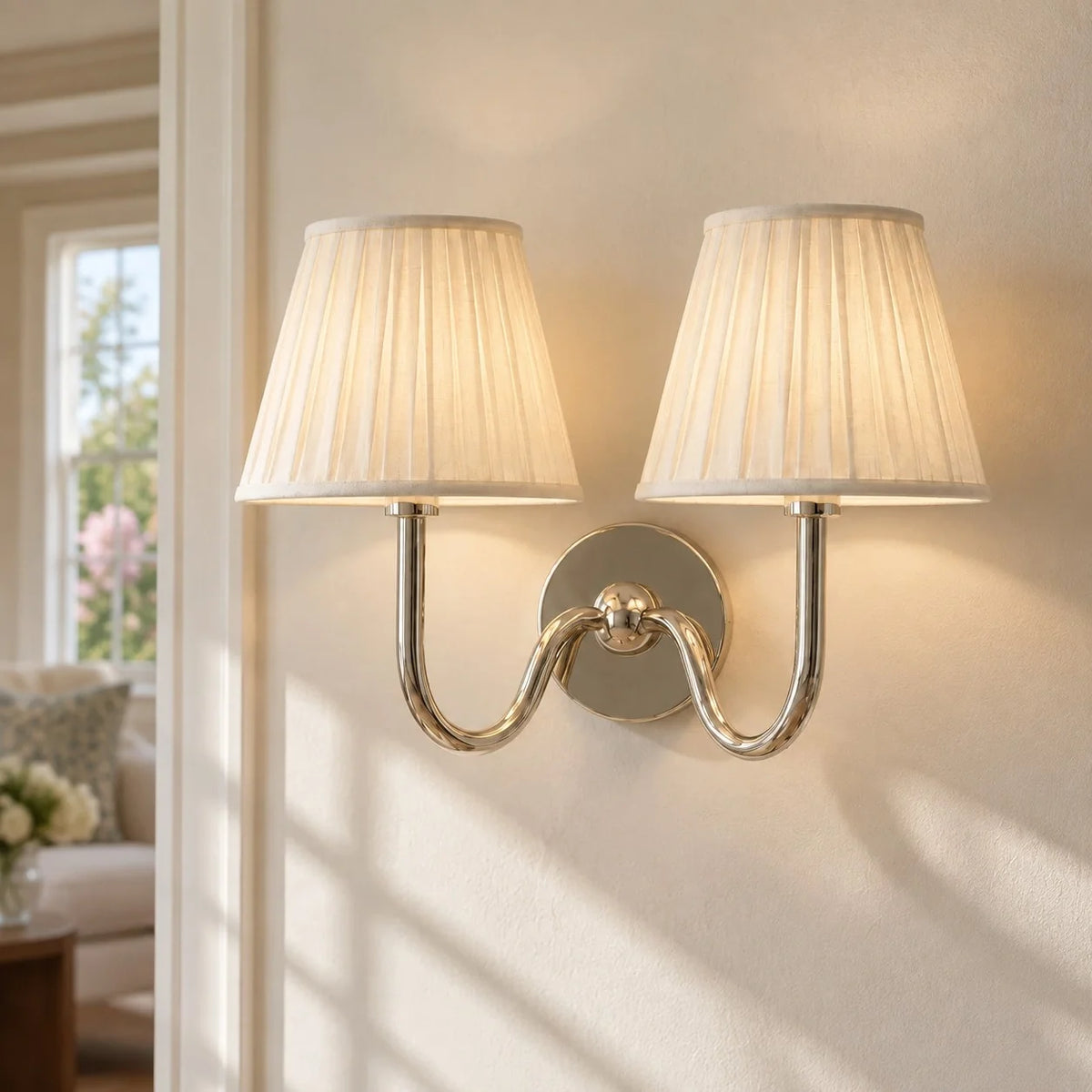 Tansy Classic Traditional Pleated Shade Wall Sconce