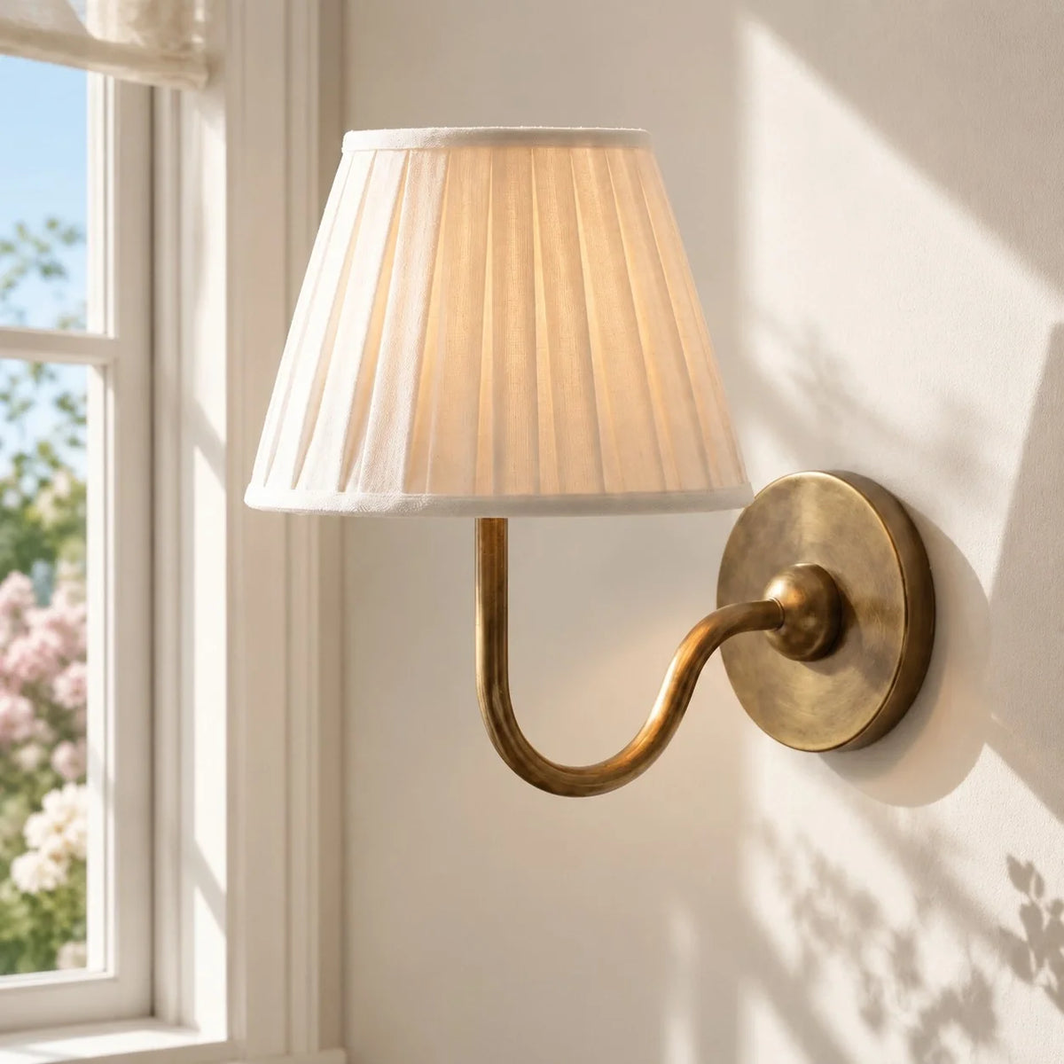 Tansy Classic Traditional Pleated Shade Wall Sconce
