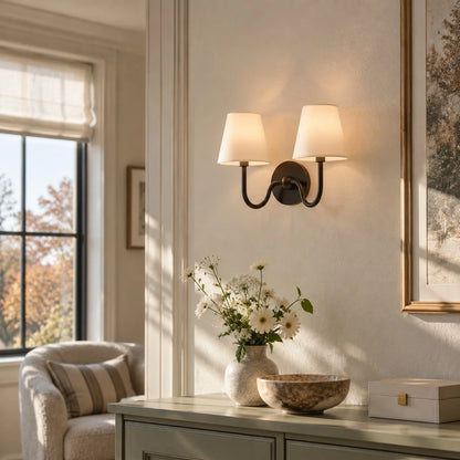 Tansy Classic Traditional Pleated Shade Wall Sconce