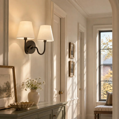 Tansy Classic Traditional Pleated Shade Wall Sconce