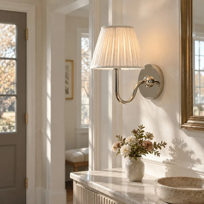Tansy Classic Traditional Pleated Shade Wall Sconce