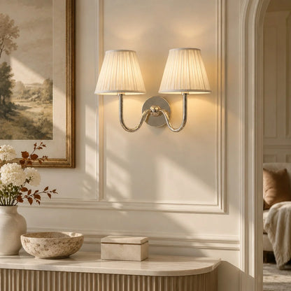 Tansy Classic Traditional Pleated Shade Wall Sconce