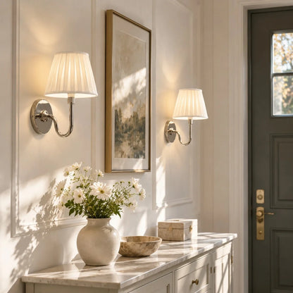 Tansy Classic Traditional Pleated Shade Wall Sconce