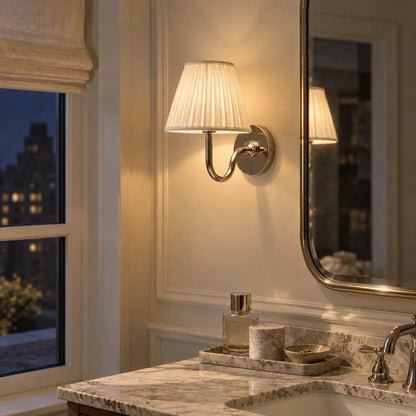 Tansy Classic Traditional Pleated Shade Wall Sconce