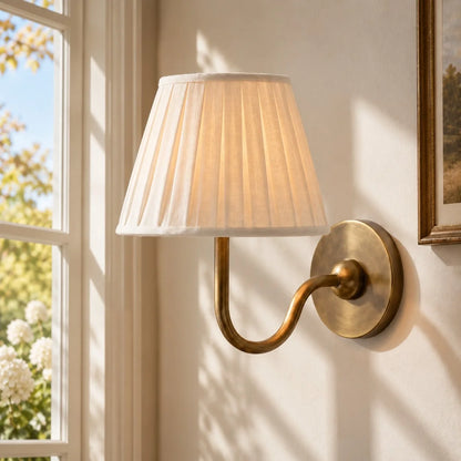 Tansy Classic Traditional Pleated Shade Wall Sconce