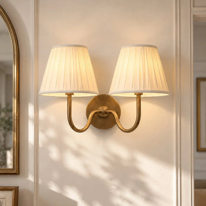 Tansy Classic Traditional Pleated Shade Wall Sconce