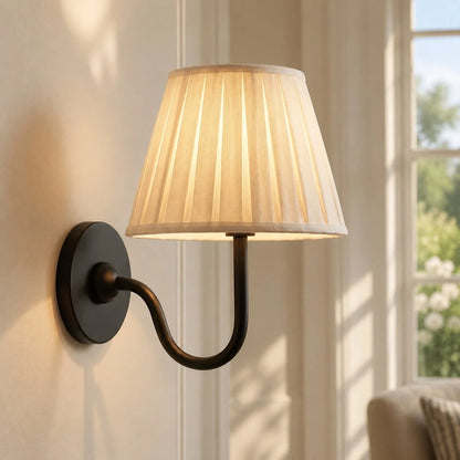 Tansy Classic Traditional Pleated Shade Wall Sconce
