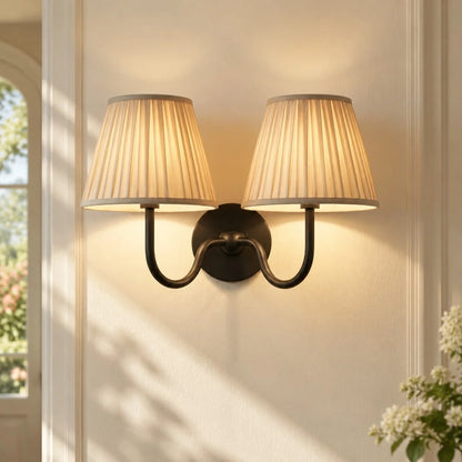 Tansy Classic Traditional Pleated Shade Wall Sconce