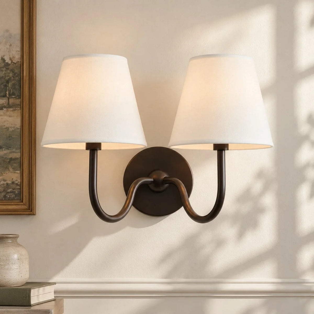 Tansy Classic Traditional Pleated Shade Wall Sconce
