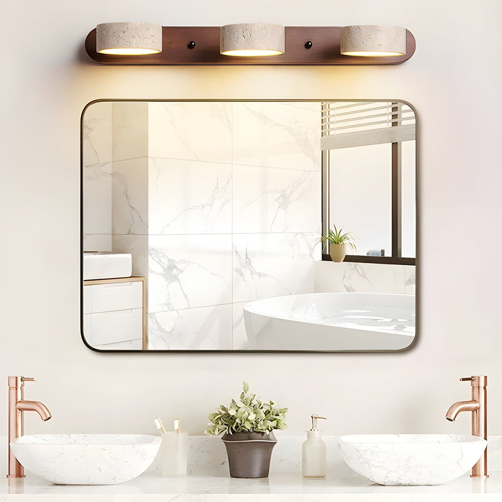 LED lamp made of natural stone for hallway, bathroom, bedroom
