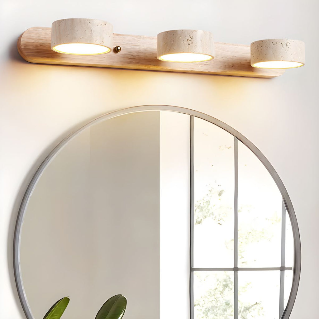 LED lamp made of natural stone for hallway, bathroom, bedroom