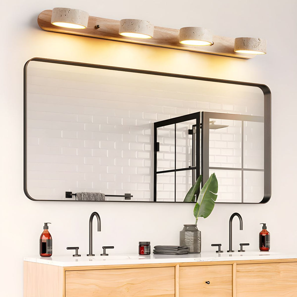 LED lamp made of natural stone for hallway, bathroom, bedroom