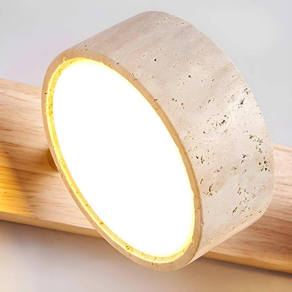 LED lamp made of natural stone for hallway, bathroom, bedroom