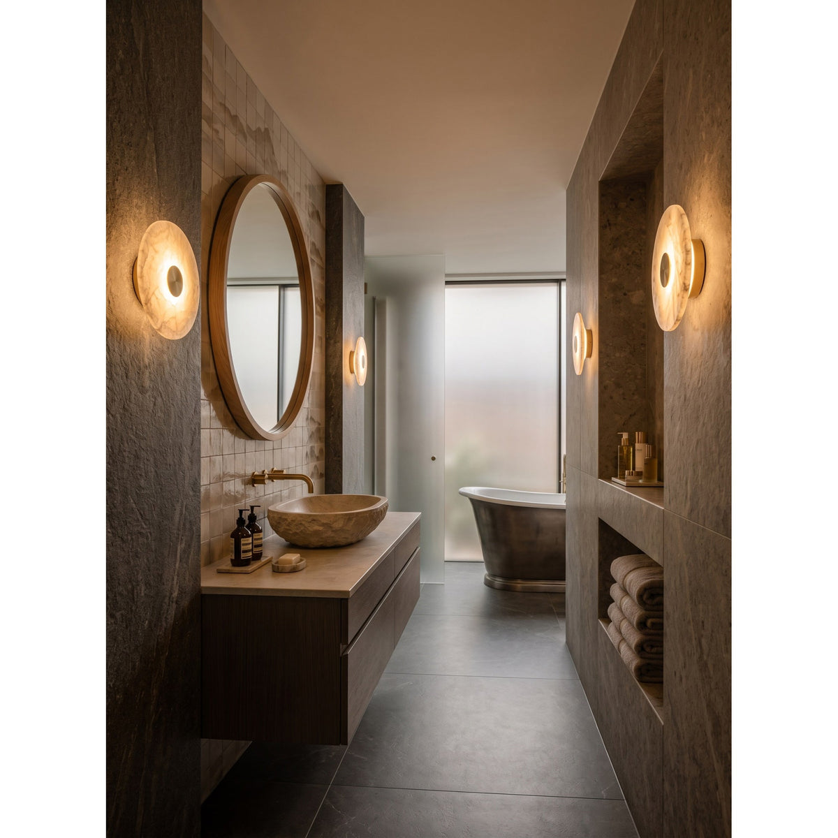 Timeless Alabaster Wall Lamp Collection Hub