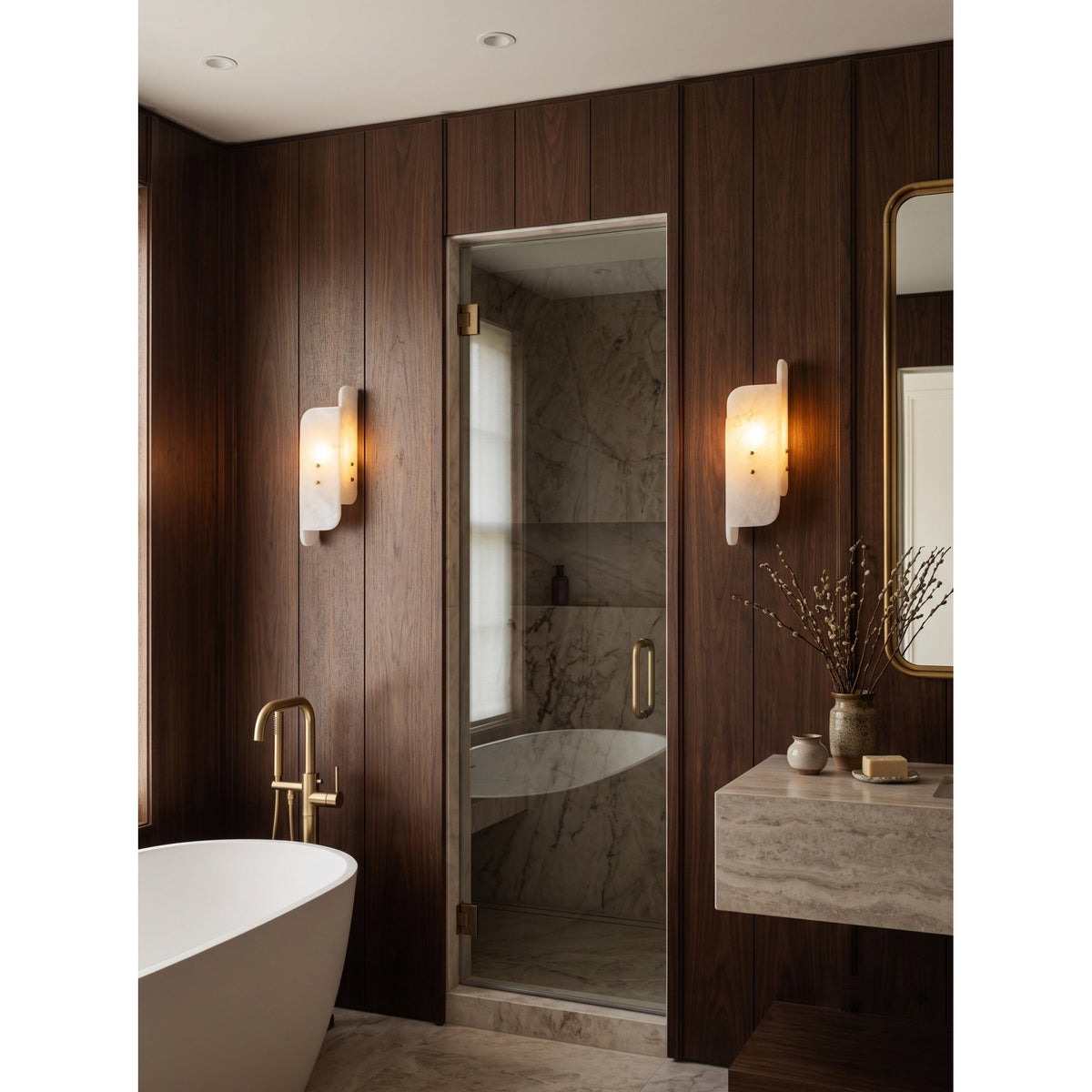 Timeless Alabaster Wall Lamp Collection Hub