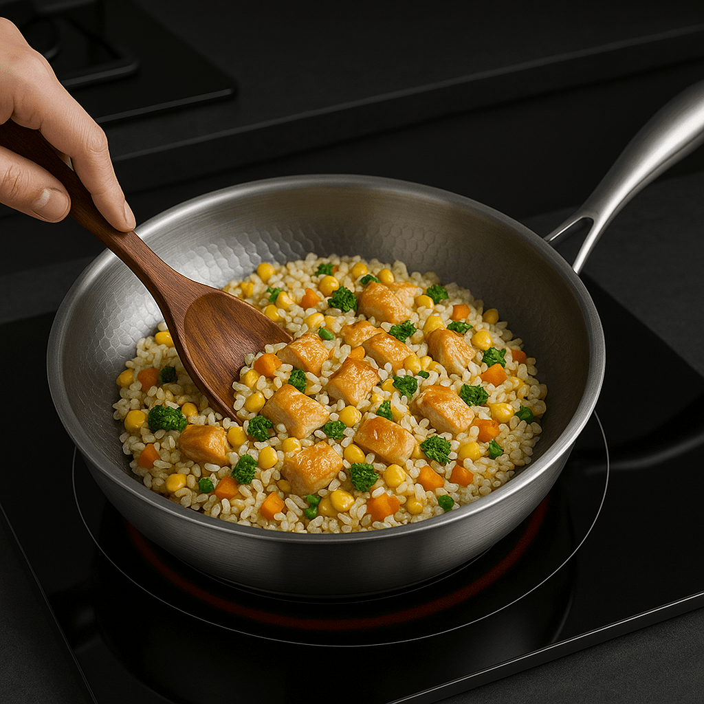 Reliable practical kitchenware – Universal use frying pan