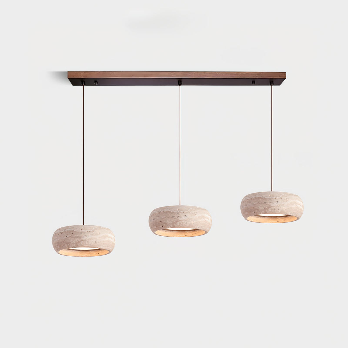 Travertine Drum Pendant Lamp