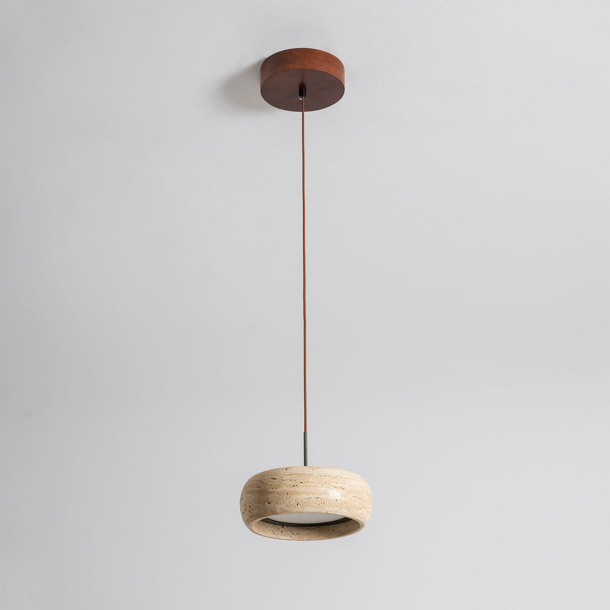 Travertine Drum Pendant Lamp