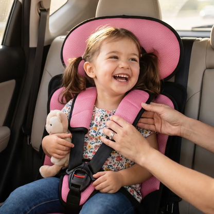 Child Car Booster Seat - Portable Foldable Seat