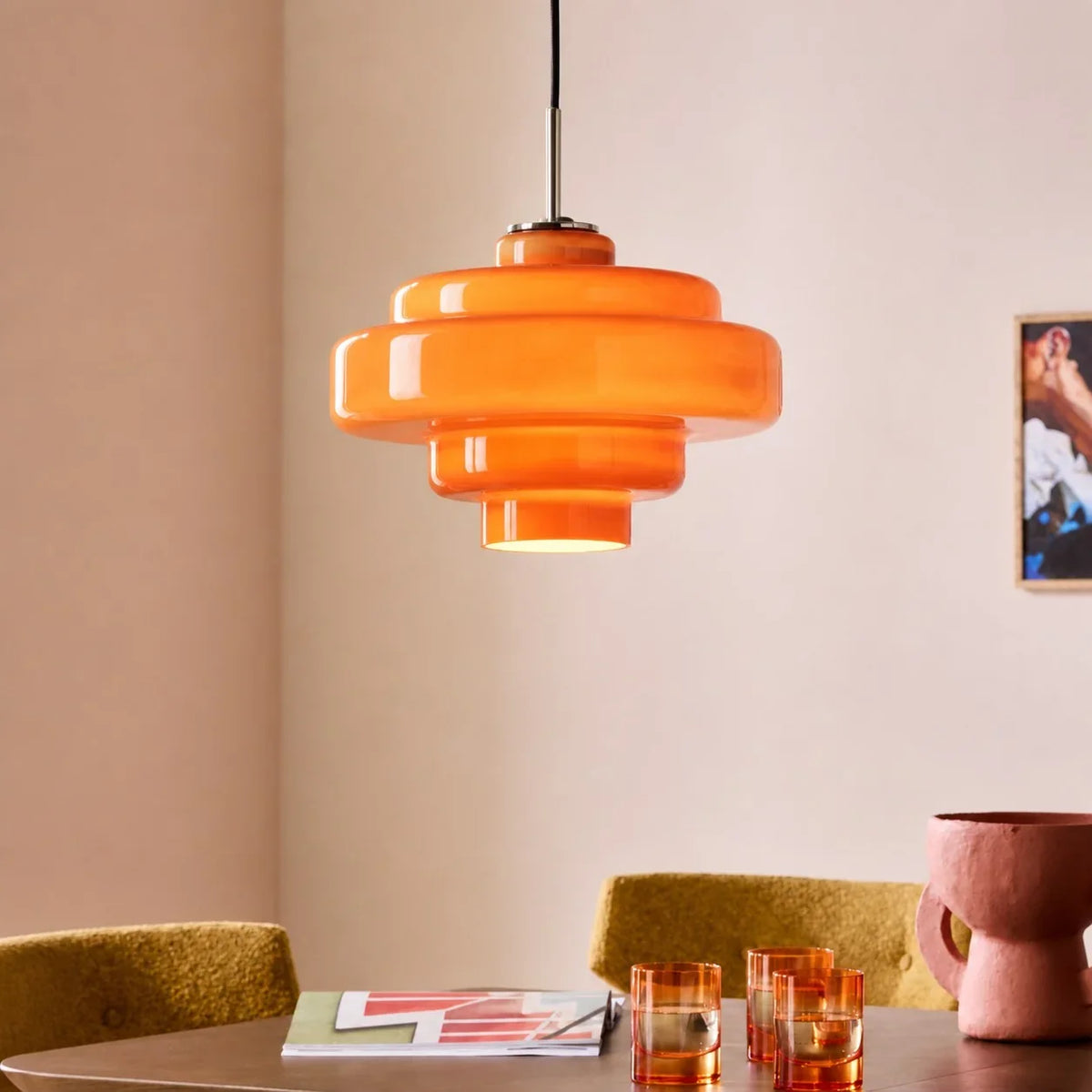 Valenra Macaron Orange Glass Pendant Light