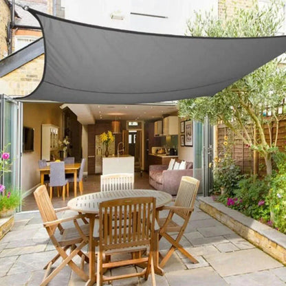 Triangle Shade Sail – Garden Sun Canopy, 90% UV Block, Triangle, Square or Rectangle, Grey or Beige