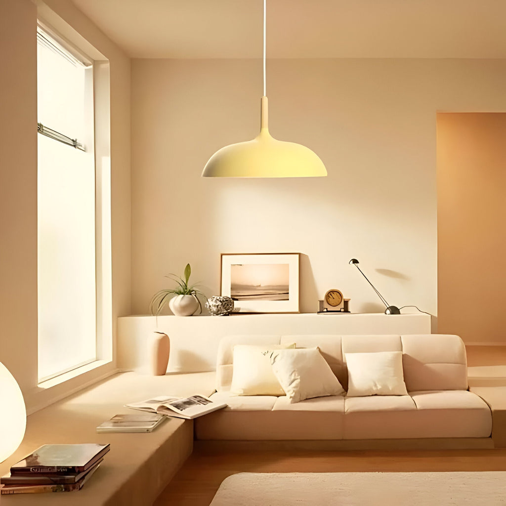 Scandinavian wooden pendant lamp warm lighting
