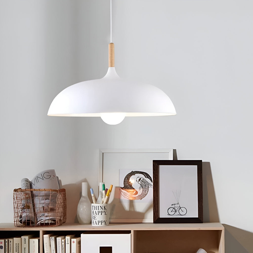 Scandinavian wooden pendant lamp warm lighting