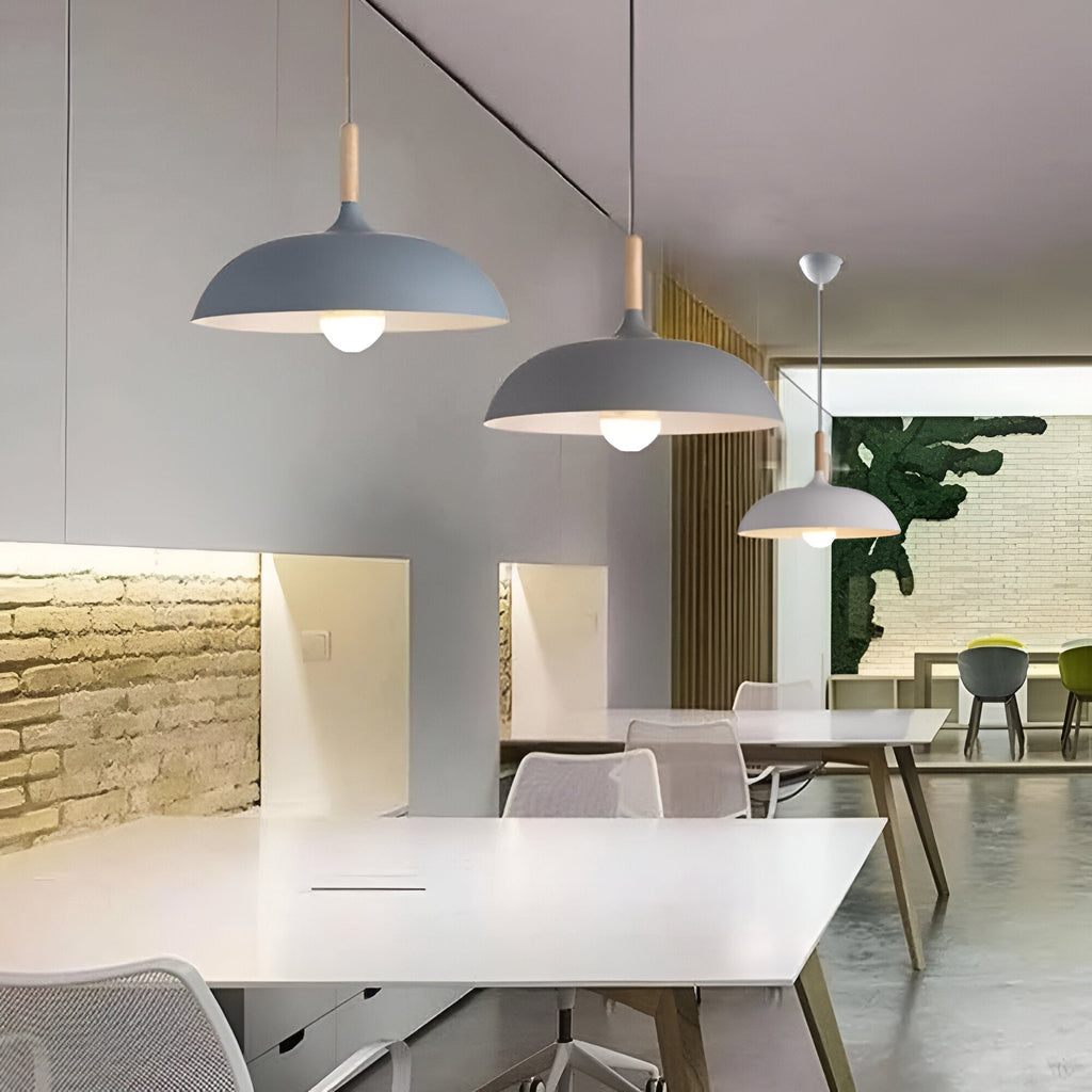 Scandinavian wooden pendant lamp warm lighting
