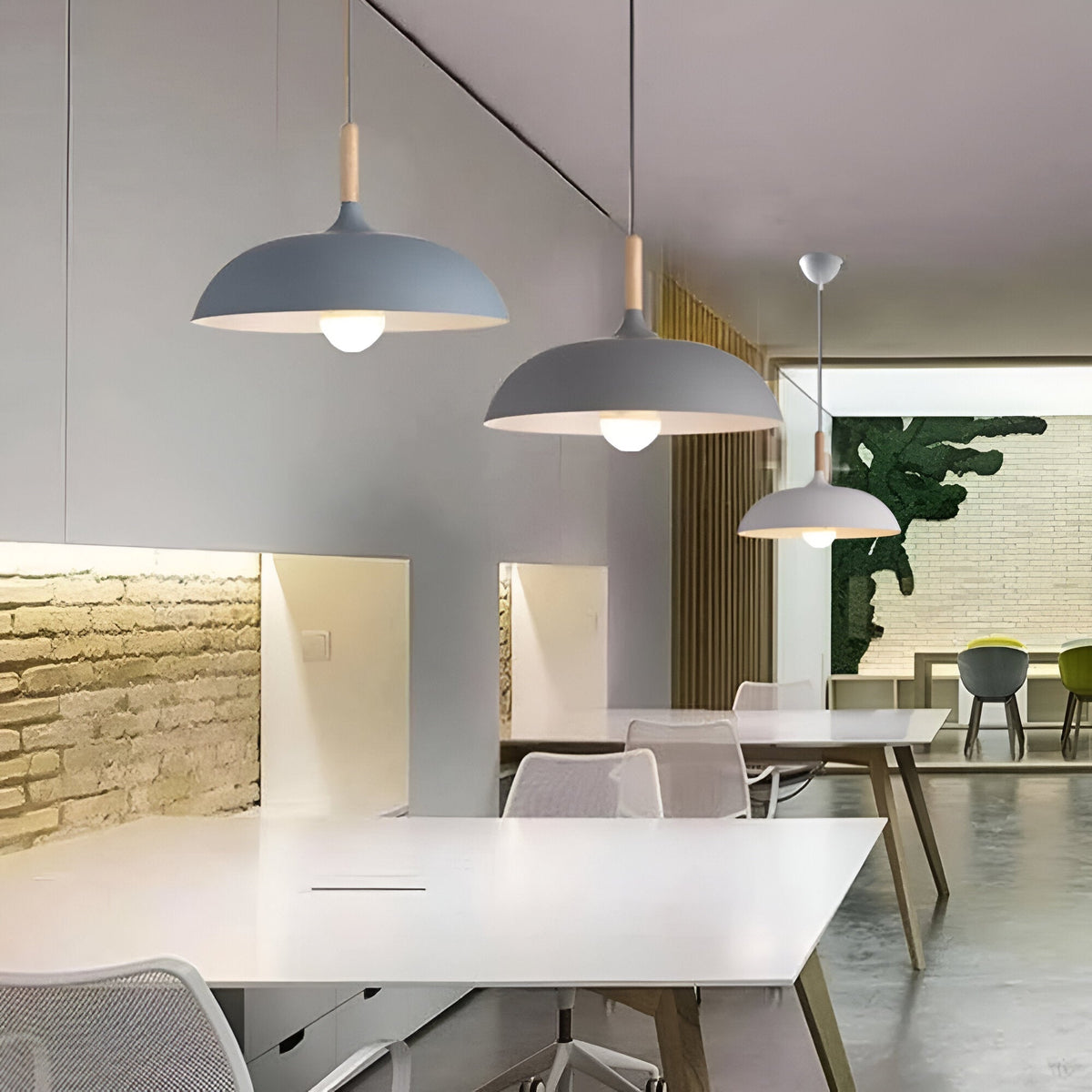 Scandinavian wooden pendant lamp warm lighting