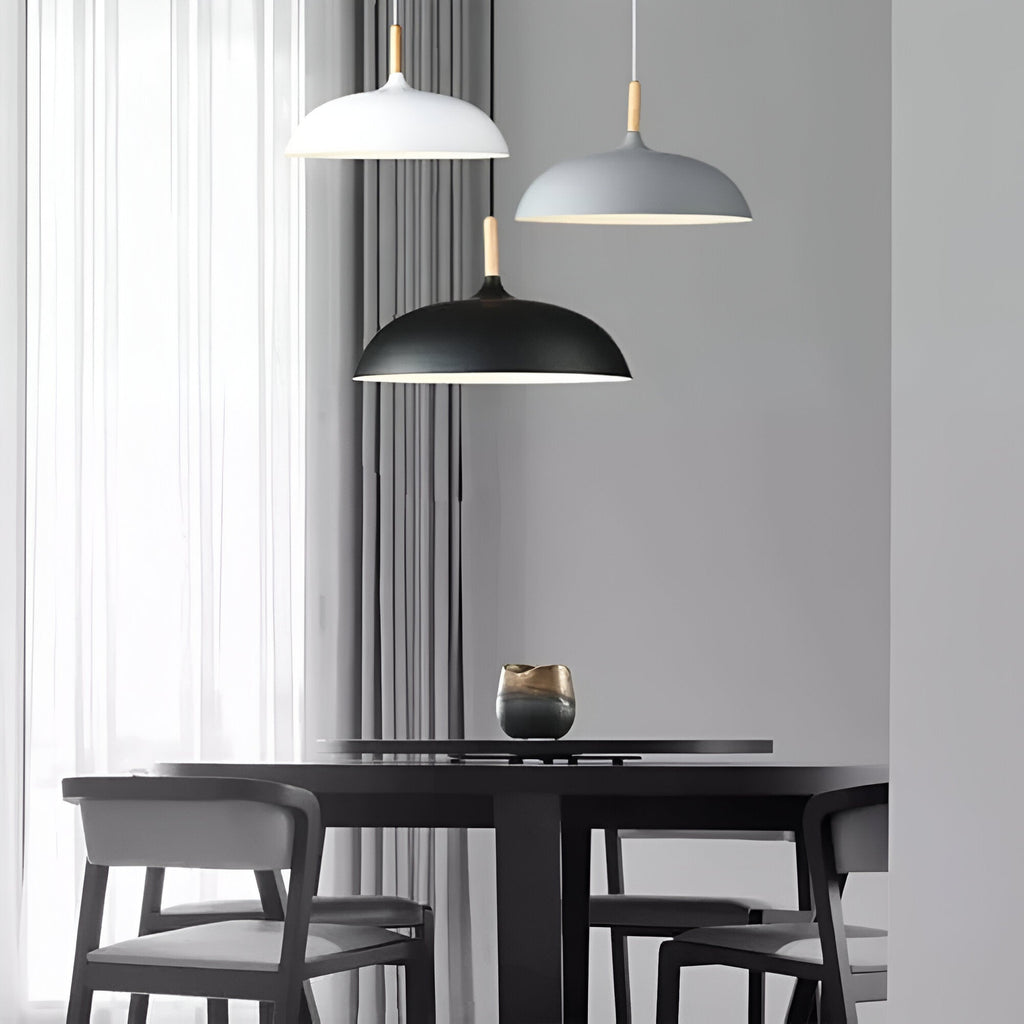 Scandinavian wooden pendant lamp warm lighting