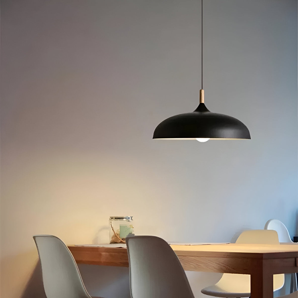 Scandinavian wooden pendant lamp warm lighting