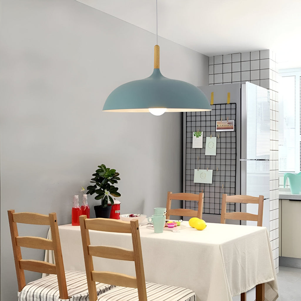 Scandinavian wooden pendant lamp warm lighting