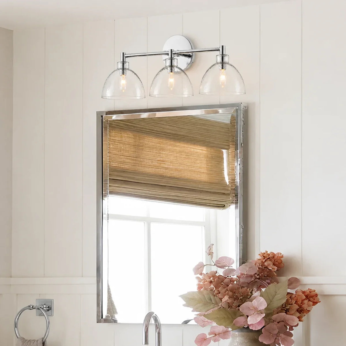 Xeno Antique Brass Recycled Glass Wall Sconce