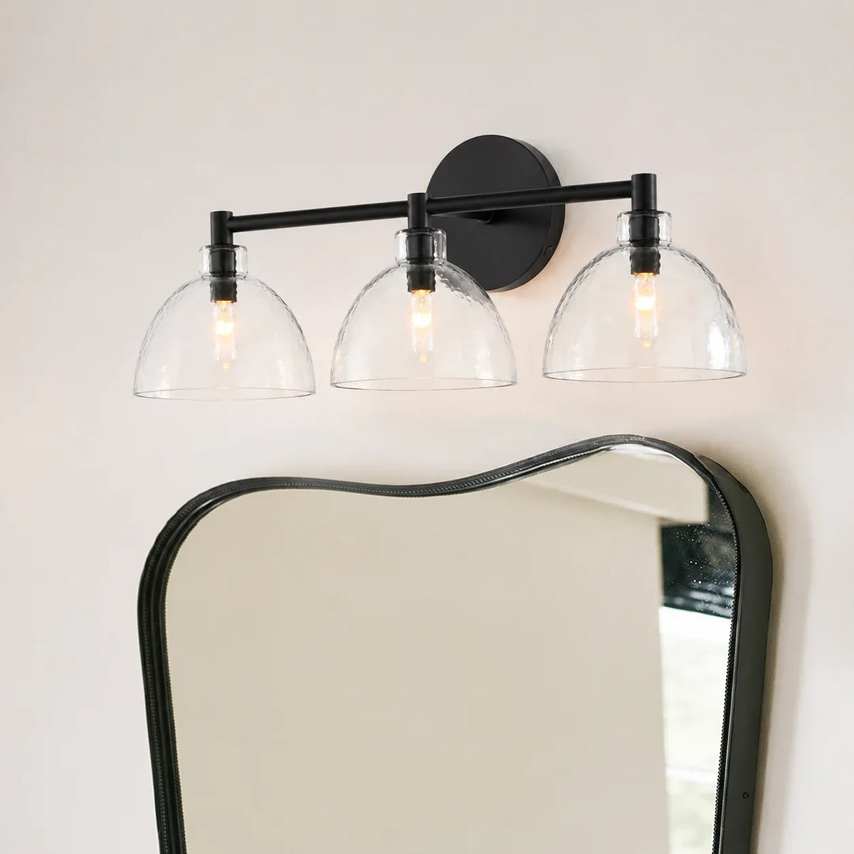 Xeno Antique Brass Recycled Glass Wall Sconce