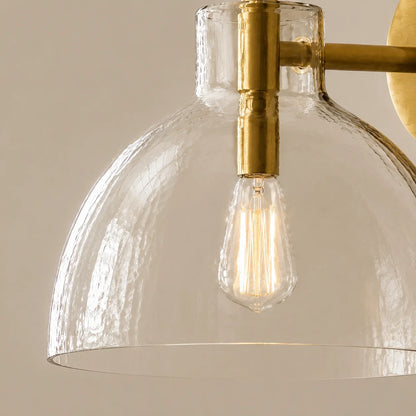 Xeno Antique Brass Recycled Glass Wall Sconce