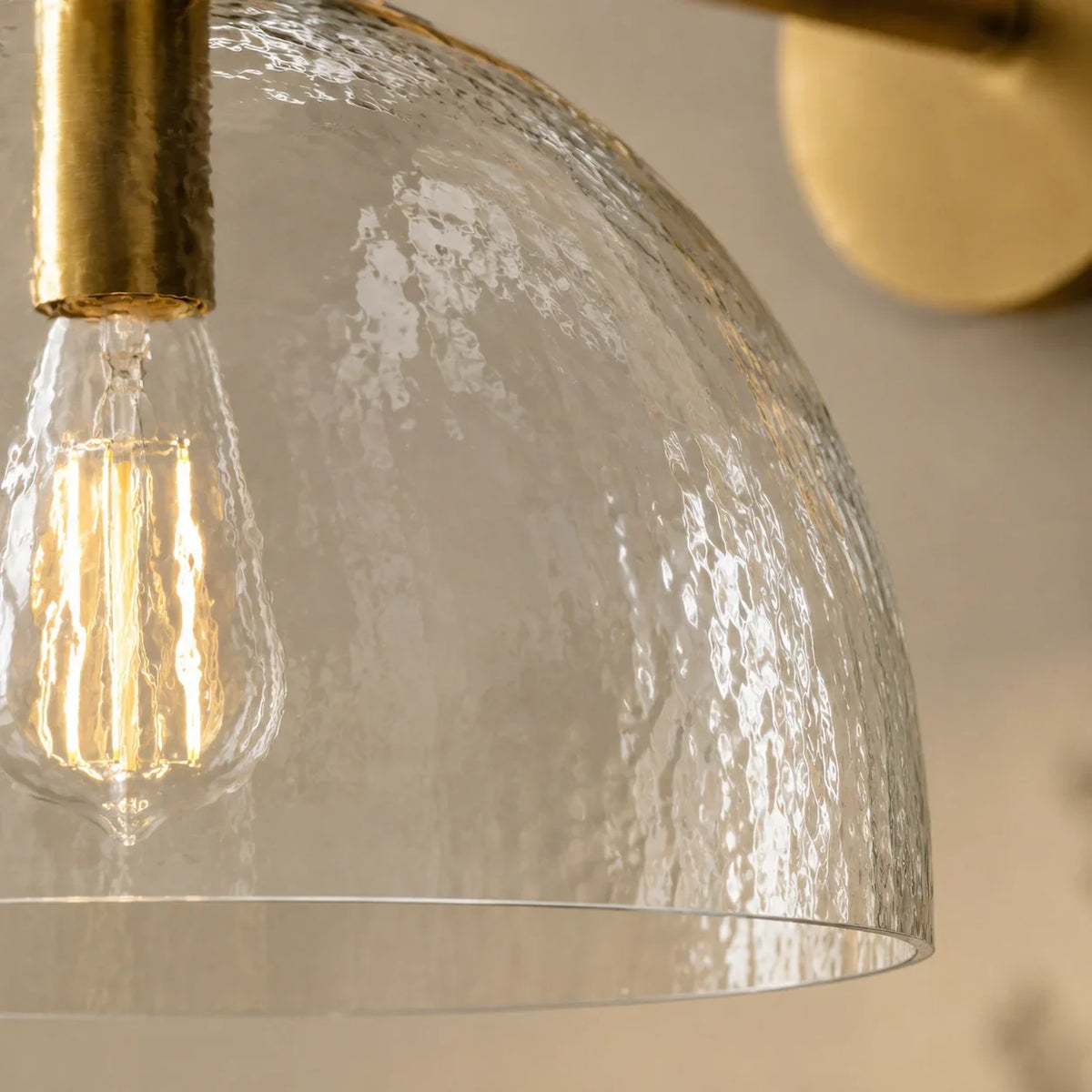 Xeno Antique Brass Recycled Glass Wall Sconce