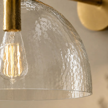 Xeno Antique Brass Recycled Glass Wall Sconce