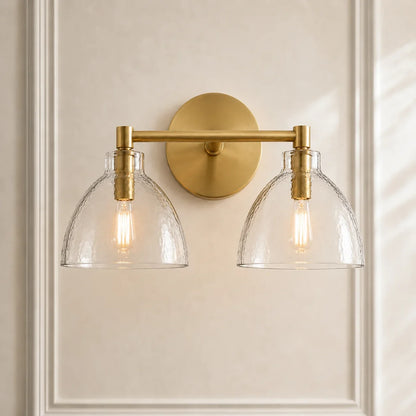 Xeno Antique Brass Recycled Glass Wall Sconce