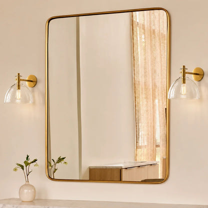 Xeno Antique Brass Recycled Glass Wall Sconce