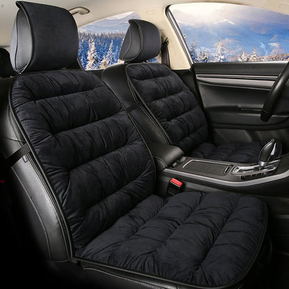 Car Seat Cushion – Quilted Plush Front Seat Cover with Headrest, Soft & Breathable, 4 Colours